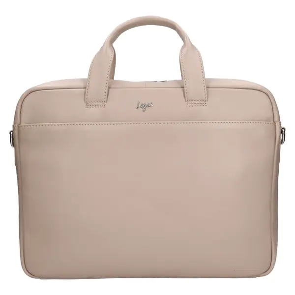 Kožená business taška Lagen Florenc - béžová
