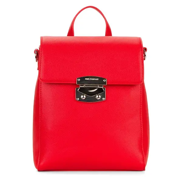 Elegantný dámsky batoh Emily & Noah Luca - červená