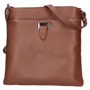 Dámska kožená crossbody kabelka Italia Gotta - hnedá