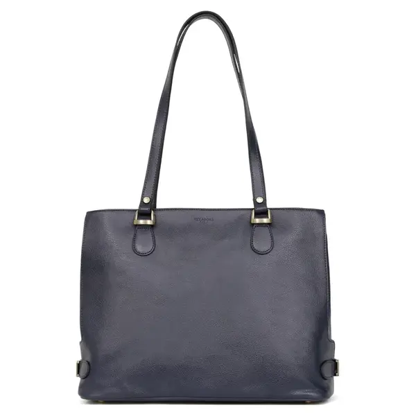 Dámska kožená kabelka Hexagona Malea - tmavo modrá