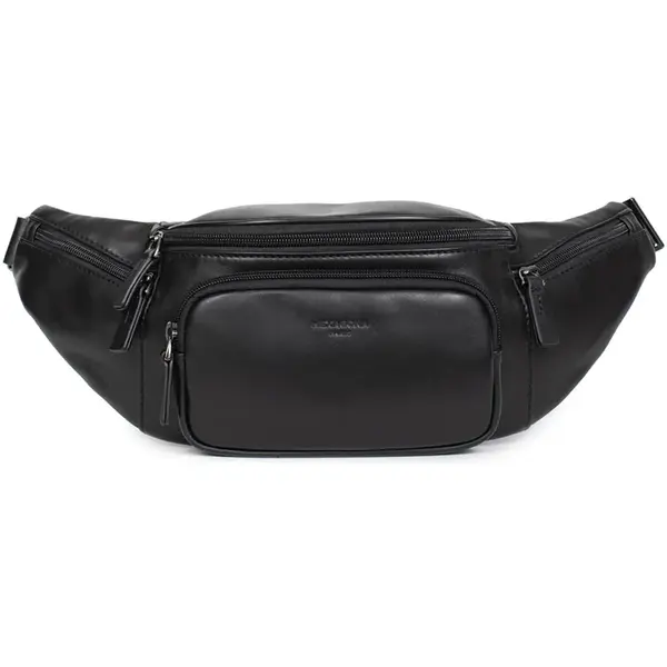 Pánske kožené ľadvinka Hexagon Romus - čierna