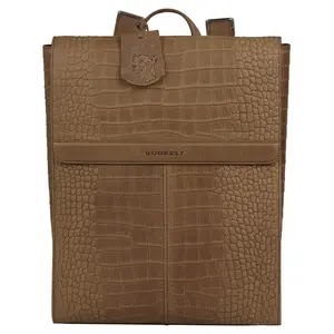 Trendy kožený batoh Burkely Licea - koňak