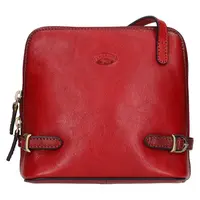 Kožená dámska crosbody kabelka Katana Essi - červená