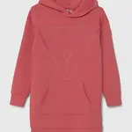 Dievčenské šaty Guess ružová farba, mini, rovný strih, J2BK35 FL03S
