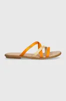 Šľapky Tommy Hilfiger TH STRAP FLAT SATIN SANDAL