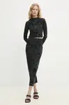 Súprava trička s dlhým rukávom a sukne Answear.LAB čierna farba