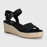 Espadrilky Toms Audrey čierna farba, na kline, 10020749