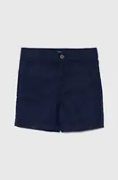 Detské krátke nohavice United Colors of Benetton tmavomodrá farba