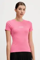 Tričko Guess Jeans dámske, ružová farba, W5YP37 KA0H1