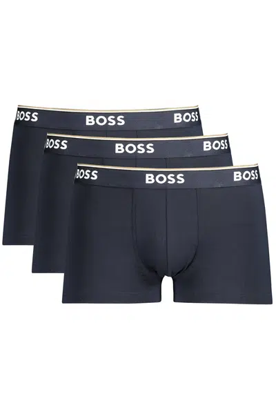 3PACK Men's Boxers Hugo Boss Dark Blue