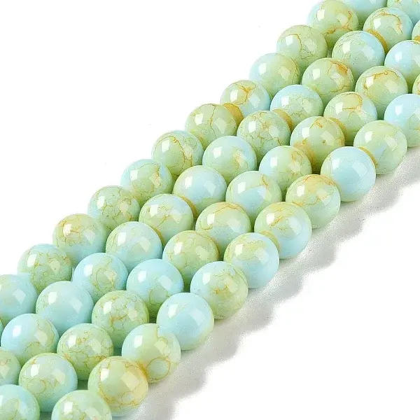 Baking Paint Glass Bead Strands