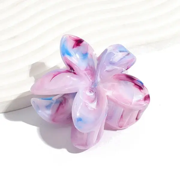5-Petals Flower Shapes Plastic Claw Hair Clips