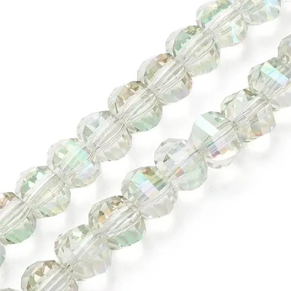 Electroplate Transparent Glass Beads Strands