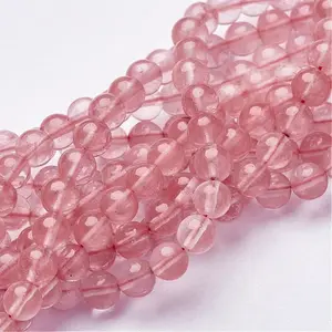 Cherry Quartz Glass Beads Strands