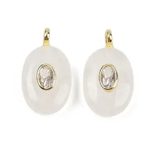 Natural Quartz Crystal & Cubic Zirconia Pendants