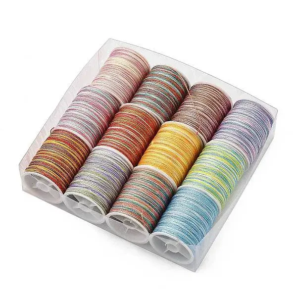 12 Rolls 12 Colors Polyester Cord
