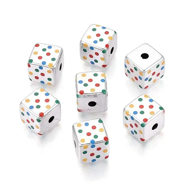 Opaque Printed Acrylic Beads