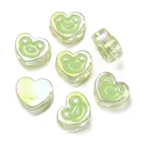 UV Plating Rainbow Iridescent Acrylic Enamel Beads