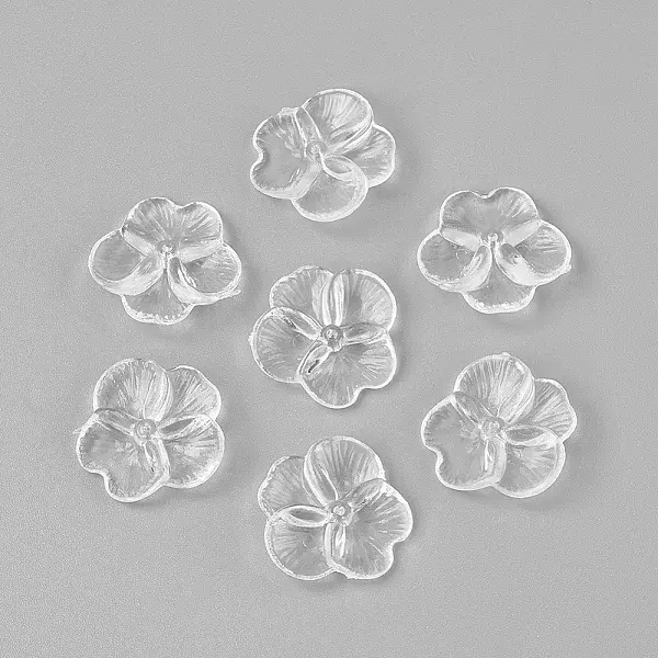 4-Petal Transparent Acrylic Beads