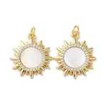 Brass Micro Pave Clear Cubic Zirconia Pendants