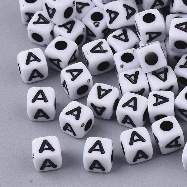White Opaque Acrylic Beads
