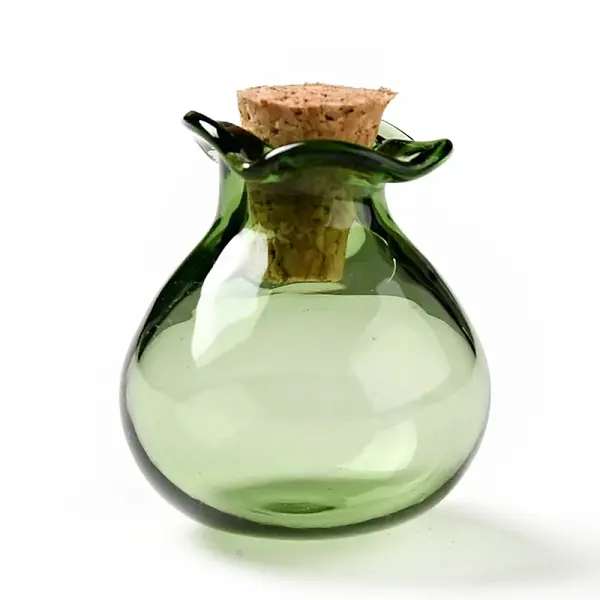 Lucky Bag Shape Glass Cork Bottles Ornament