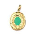 Oval 304 Stainless Steel Enamel Pendant Decorations