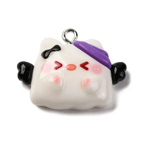 Halloween Theme Opaque Resin Pendants