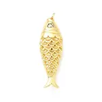 Brass Micro Pave Clear Cubic Zirconia Pendants