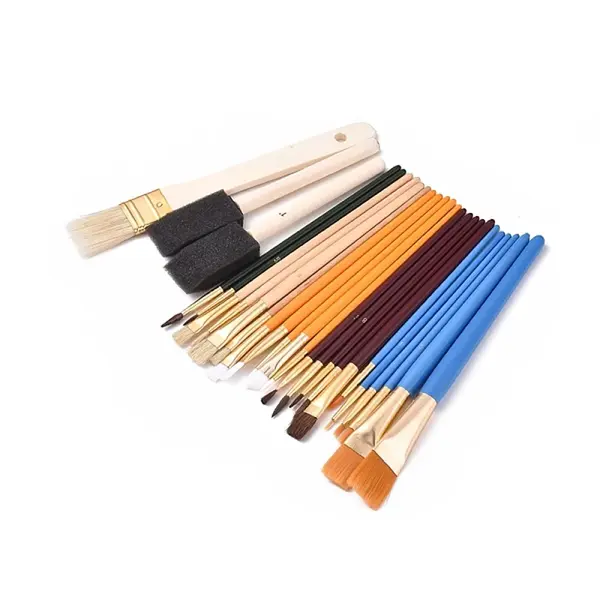 Wooden Paint Brushes Pens Sets