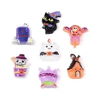 Halloween Theme Printed Opaque Resin Cabochons