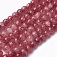 Spray Painted Glass Beads Strands