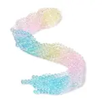 Transparent Painted Glass Beads Strands