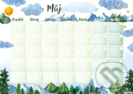 Měsíční plánovač A4 Hory