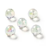 Two Tone UV Plating Rainbow Iridescent Acrylic Beads