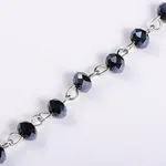 Handmade Rondelle Glass Beads Chains for Necklaces Bracelets Making