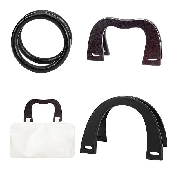 6Pcs 3 Style Wooden Bag Handles