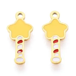 304 Stainless Steel Enamel Charms
