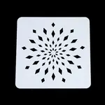 Flower Pattern Eco-Friendly PET Plastic Hollow Painting Silhouette Stencil