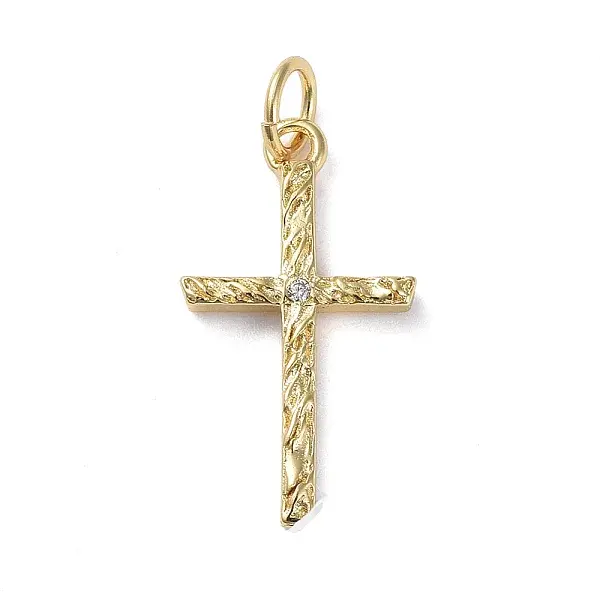 Brass Micro Pave Cubic Zirconia Pendants
