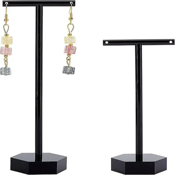 2 Sets 2 Style T-Shape Acrylic Jewelry Display Rack
