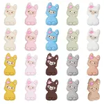 20Pcs 10 Colors Alpaca Food Grade Eco-Friendly Silicone Focal Beads
