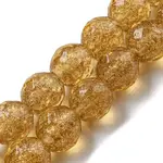 Handmade Gold Sand Lampwork Beads Strands