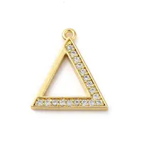 Rack Plating Brass Micro Pave Cubic Zirconia Pendant