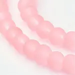 Baking Paint Transparent Glass Bead Strands