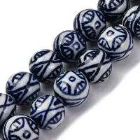 Handmade Blue and White Porcelain Beads Strands