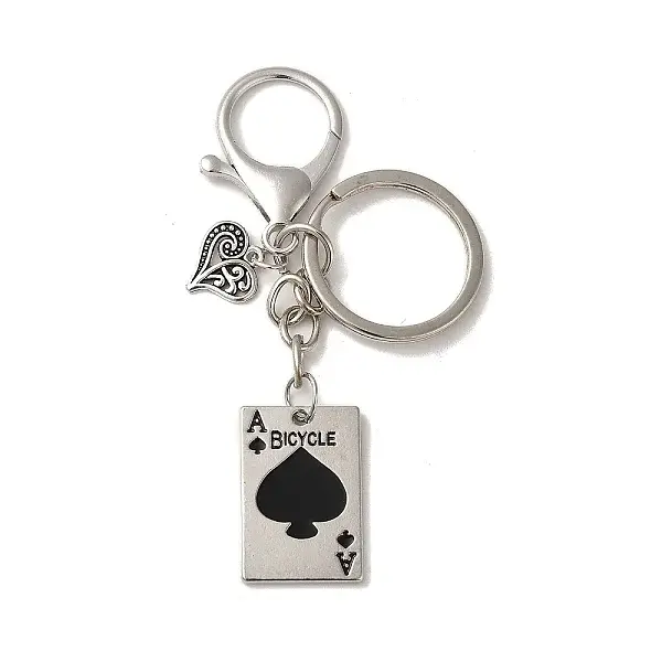Alloy Playing Card Keychains
