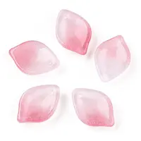 Baking Painted Transparent Glass Petal Beads