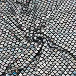 Fish Scale Pattern Polyester Stretch Fabric