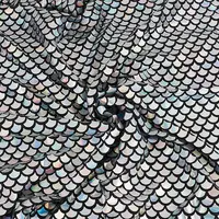 Fish Scale Pattern Polyester Stretch Fabric